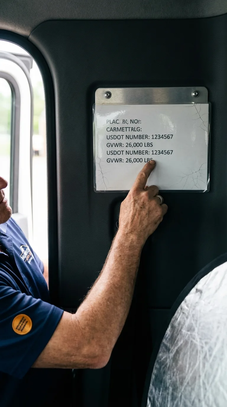 USDOT licensing placard verification in Calumet City